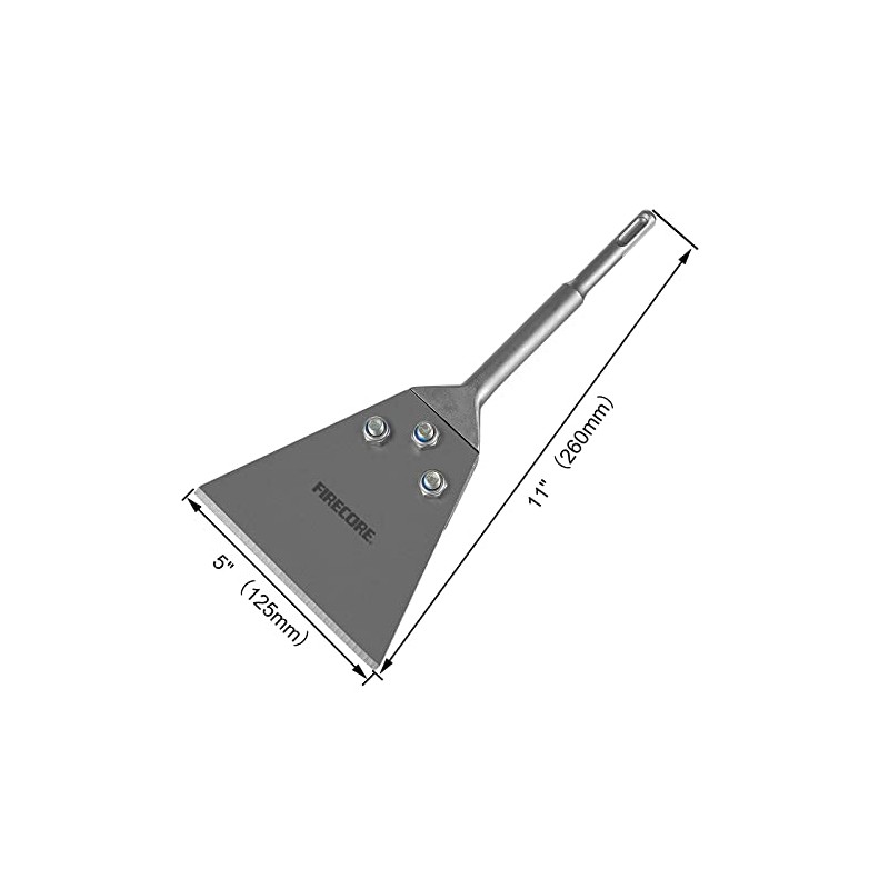 SDS Plus Floor Scraper Kit, Firecore 5 Inch x 11