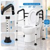Adjustable Toilet Safety Rail for Bathroom Support – Freestanding Padded