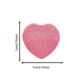 Pink Heart Compact Mirror 1 Piece 1X/2X Travel Mirror Great for Gift Giving