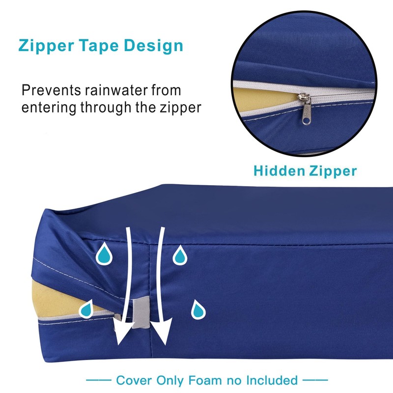 NettyPro Patio Bench Swing Loveseat Cushion Covers, Water Resistant UV