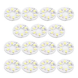Bettomshin LED Chip Circular Module 3W Aluminum Pure White 6500K High Power 300ma for Floodlight Lamp 31mm Dia 15Pcs