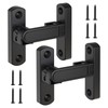 Barn Door Lock, 90/180 Degree Door Latch, Adjustable Lock Height