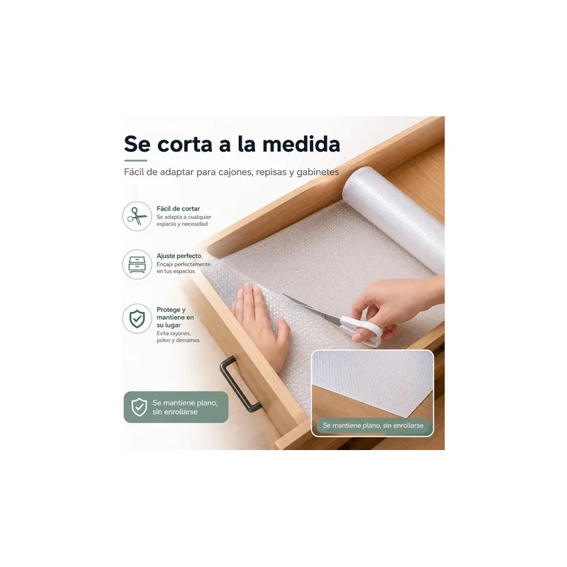 Pack 2 Forros Protectores Cajones Antiderrapantes 30x300cm