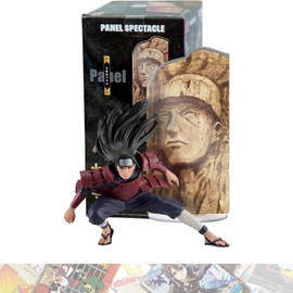 Hashirama Senju: 8cm Panel Spectacle Statue Figurine Bundled with 1 A.C.G. Compatible Theme Trading Card (28554)