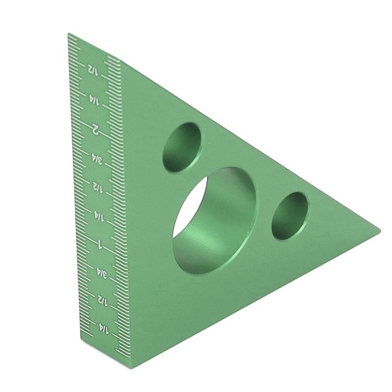 3in Right Angle Measure Ruler Thick Aluminum Alloy 45 Degree