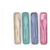 Gadget Cocina Cubiertos Portatiles Ecologicos Con Estuche De Fibra Trigo