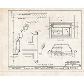 Historic Pictoric : Blueprint HABS NY,30-Want,1- (Sheet 12 of 14) - Jackson Jones Homestead, Merrick Road, Wantagh, Nassau County, NY 30in x 24in