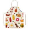 Linen Children's Cooking Apron Cute Elephants, Hamburger