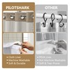 PILOTSHARK Hookless Waffle Weave Shower Curtain Set with Snap-in Fabric