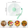 Compartments Reusable Portable Spinning Snack Container with 5 Compartment Dispenser