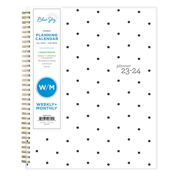 Blue Sky 2023-2024 Academic Year Weekly and Monthly Student Planner, 8.5" x 11", Flexible Cover, Wirebound, Pippi (142574-A24)