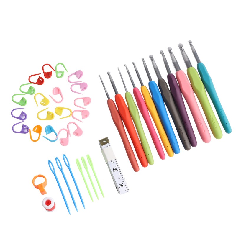 Crochet Hooks Set Soft Handle Crochet Hand Knitting Needles Art