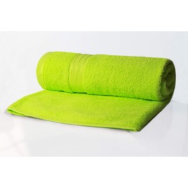 Bentley Priory Linens 😃Supreme Sheets for Bathroom 500GSM Super Soft Egyptian Cotton Pack of 1 Absorbent and Quick Dry Large Bath Sheets Towels 100 x 145cm (NEON LIME GREEN)
