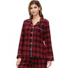 MoFiz Women's Long Sleeve Cotton Warm Checked Sleepwear Pyjamas Suit