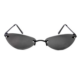 Polarized Matrix Morpheus Sunglasses Glasses men 13.9 g Ultralight Rimless (Black, Black)
