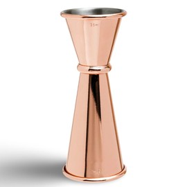 BarBits Copper Jigger Measure - 25ml & 50ml Double Sided Spirit Thimble Measure Cocktail Mixing - Gift Boxed