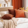 MIULEE Fall Boho Decorative Throw Pillow Covers with Pom-poms, Soft
