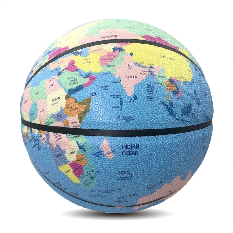 MINDCOLLISION Earth Pattern Basketball, Walking Globe, Gifts, Souvenirs, Decorations,Size5