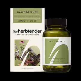 The Herbtender FOOD SUPPLEMENT. DAILY DEFENCE with Astragalus and Super-shrooms 60 Vegan Capsules