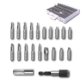 ENN LLC Drill Bit Set, Screw Removal, 22 Pieces, Alloy Steel, Storage Case Included