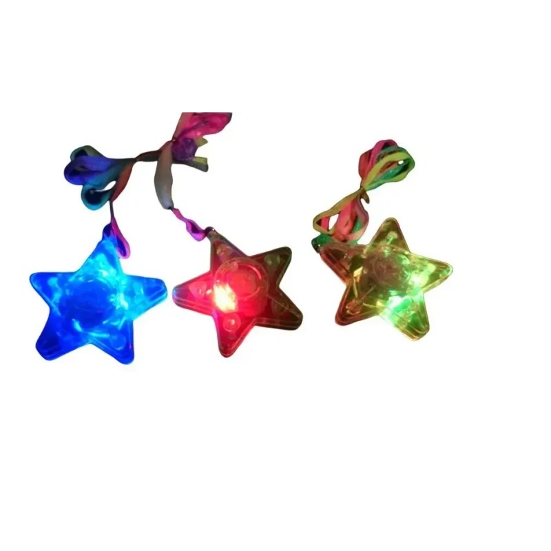 Collar Luminoso LED 25 Pack Dije Estrella SOMBRERO SANTAMARIA Fiesta