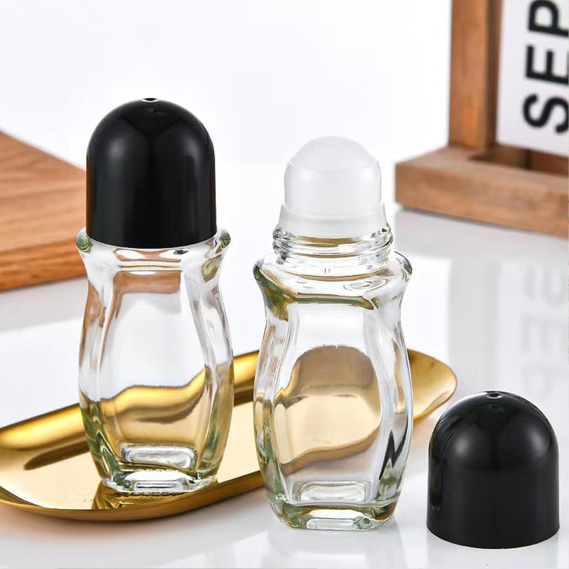 OTXKXBLP 2PCS Glass Empty Roller Bottles with Plastic Roller Ball,