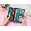 CONTACTS Genuine Leather Women Wallet RFID and Multifunctional Slim Bifold