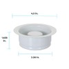 Mr. Scrappy 21-DSFS3-WH 3-Bolt Garbage Disposal Drain Stopper Sink Flange,White