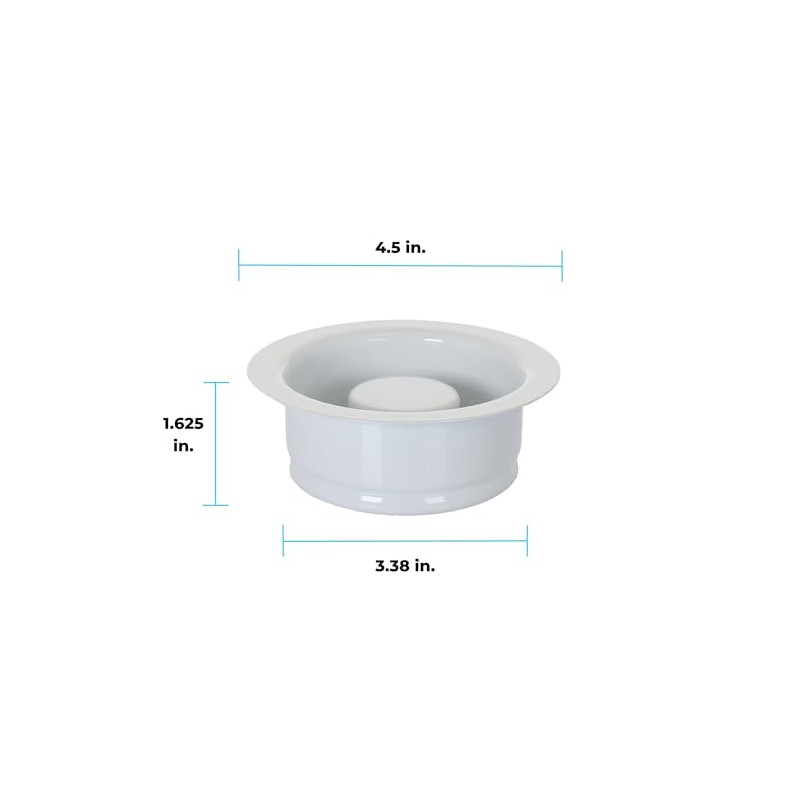 Mr. Scrappy 21-DSFS3-WH 3-Bolt Garbage Disposal Drain Stopper Sink Flange,White
