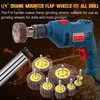 Gisafai 96 Pcs 1/4" Shank 80 Grit Abrasive Flap Wheel