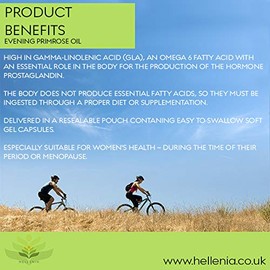 Hellenia Evening Primrose Oil 1000mg | 90 Capsules | Valuable Supplement for Women's Health