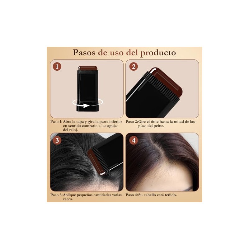 Peine para Tinte de Cabello, Peine con Tinte para Cubrir