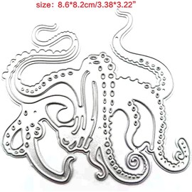 Octopus Die Cut for Card Making, Octopus Metal Cutting Dies Congratulations Die Cuts Embossing Stencils Template for DIY Scrap-Booking Decor Wedding Birthday Blessing Card