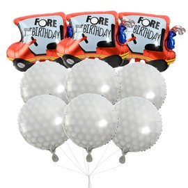VYNYJOAN Golf Balloons Set 9ocs, Golf Cart Balloons Golf Ball Balloons for Sport Theme Party Decorations, Birthday, Baby Shower Supplies