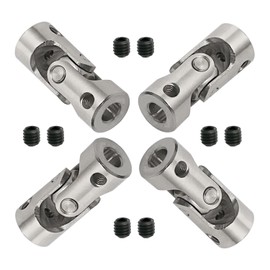 Ohamtes 4Pcs shaft diameter 2.3mm to 3mm universal coupling Rotatable universal steering shaft U-joint coupler
