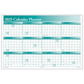 ComplyRight 2025 Full Calendar Planner - 2-Sided (36" X 24") - Green