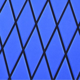 KT GuoMei 102.3" X45.2” Diamond Pattern Sea Deck Self-Adhesive Boat Flooring Eva Foam Decking Marine Non-Slip for Motorboat Fishing Boat Yach (102.3" X 37.7", Black and Blue)