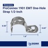 SIGMA ENGINEERED SOLUTIONS ProConnex 1901 EMT One-Hole Strap, 1/2-Inch, 100-Pack