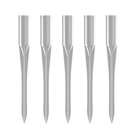 Patio Fence Post Anchor Ground Spikes 1-5/16 ID Inground Round Pole Sleeves for Backyard Garden Dirt Clay Grass Pack of 5 Aluminum