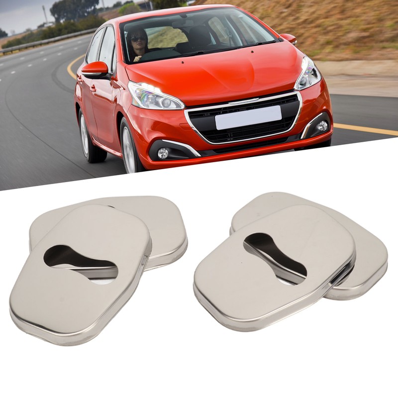 4PCS Door Lock Striker Cover Stainless Steel Strong Protection Replacement