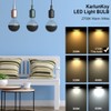 KarlunKoy Half Chrome Light Bulbs,Dimmable 6W (Eqv.60W) LED Edison Bulbs,Soft