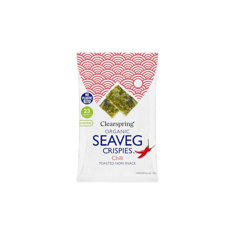 Clearspring Organic Seaveg Crispies - Chilli (Crispy Seaweed Thins) Single