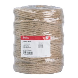 Rayher Jute Twine, 6 Ply, 4-6 mm Ø, 120 m Spool, Natural Color, Decorative Tie Cord