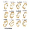 KONPJE Toe Ring Set Waterproof Toe Rings (gold1)