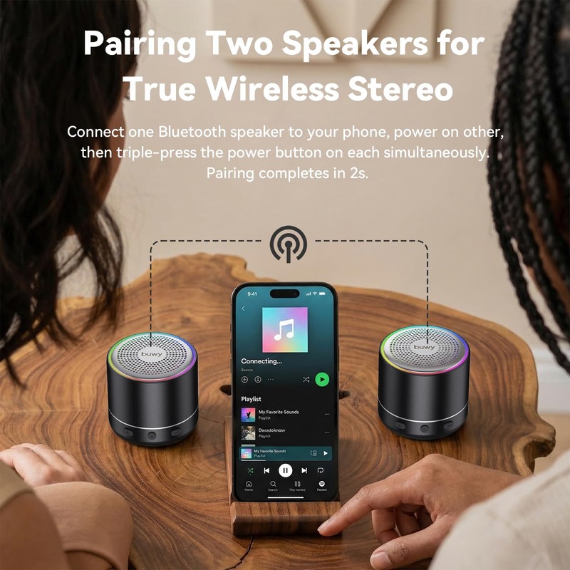 Mini Bluetooth Speaker, 2026 Ultra-Light Mini Bluetooth Speaker, IP7 Waterproof