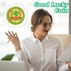 Landical 12 Pcs Lucky Coin Four Leaf Clover Good Luck
