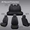 GEEYONTEK Premium Leather Car Seat Covers Full Set,Universal Fit for