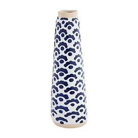 Mud Pie Slim Stem Vase, Blue Eye, 7.25" x 2.25" Dia