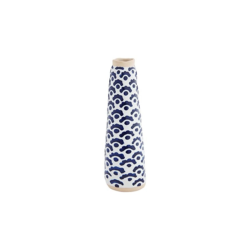 Mud Pie Slim Stem Vase, Blue Eye, 7.25" x 2.25"