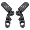1 1/4" 32mm Matte Black Short Angled Engine Guard Footpegs